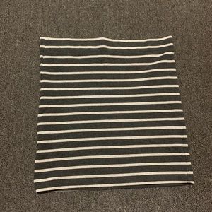 Forever 21 black and white striped mini skirt M